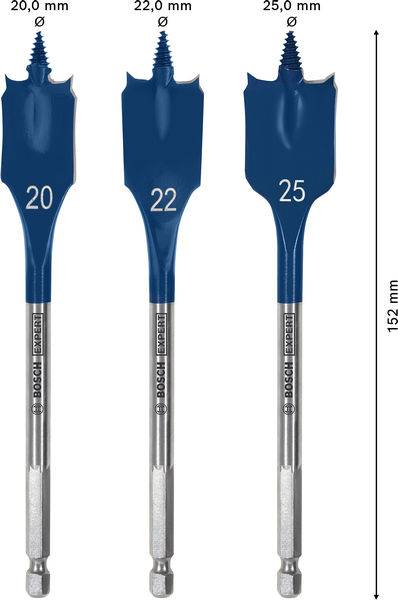 Zestaw frezów płaskich Bosch Accessories 2608902107 3 szt.-1