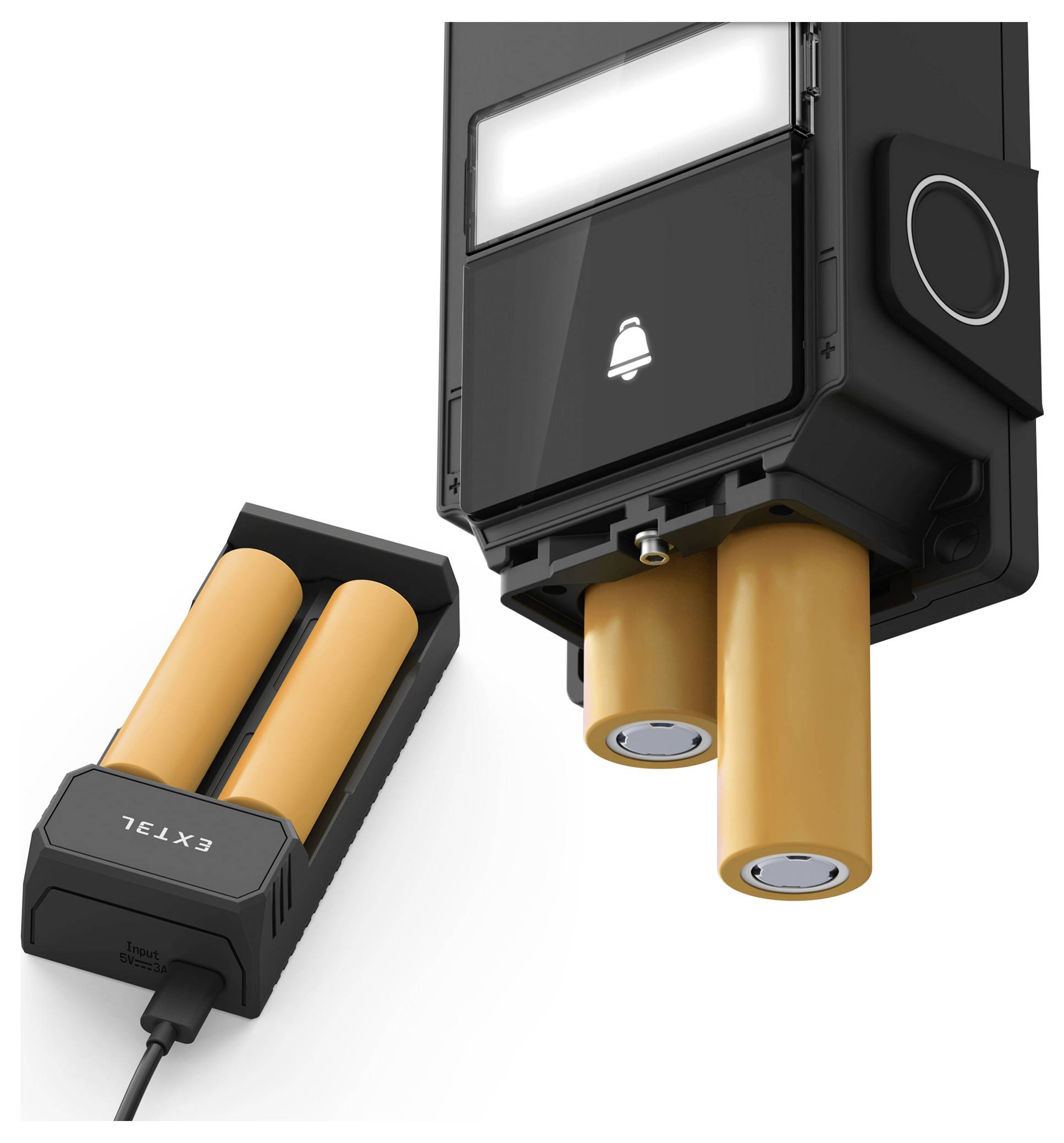 Модуль видеодомофона Extel WLAN, монитор антрацитового цвета, черный.