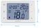 Cyfrowy termostat pokazujący godzinę 12:00 AM, bieżącą temperaturę 18.0°C i ustaloną temperaturę 20.0°C wraz z symbolami WiFi i baterii.