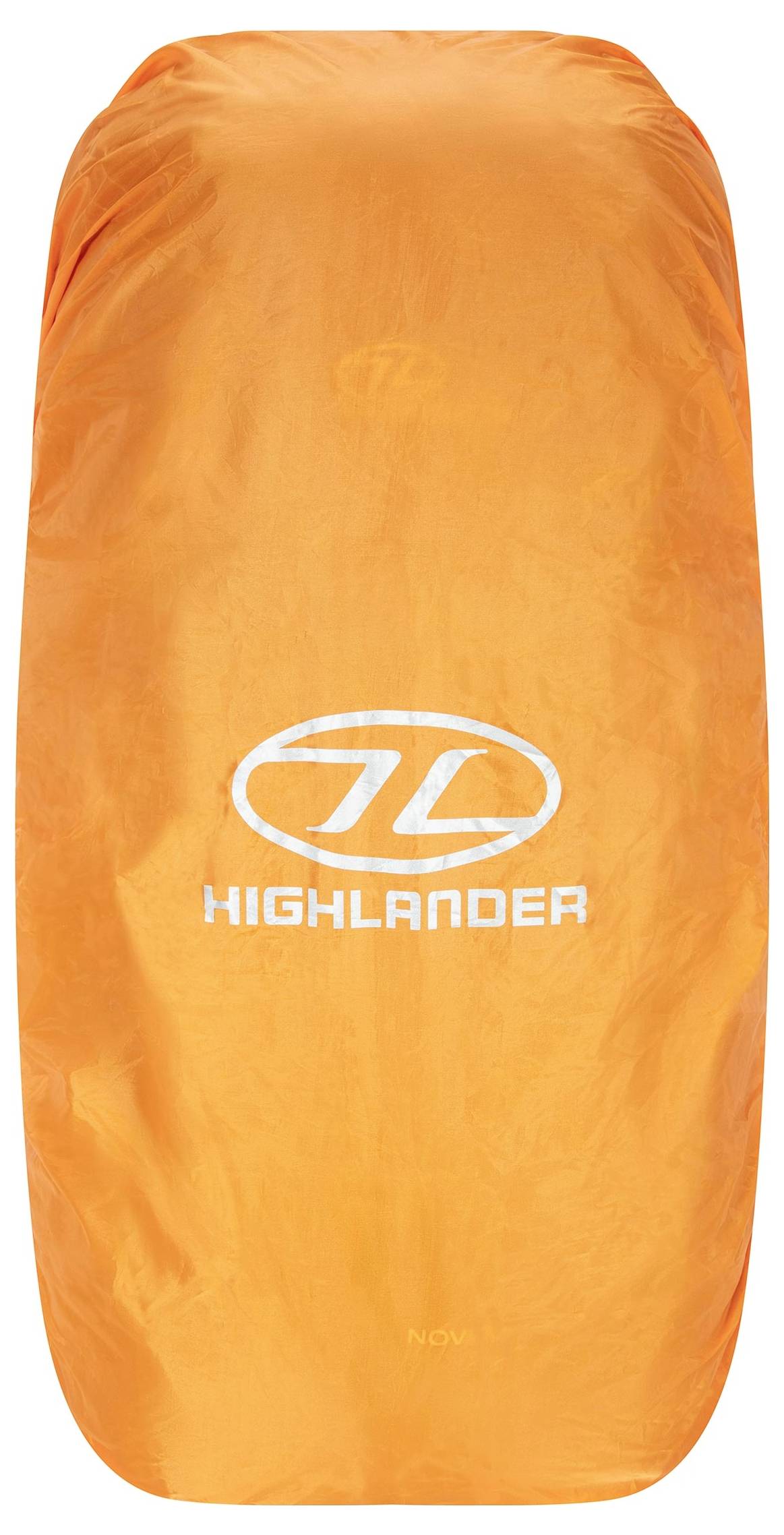 Pomarańczowa osłona przeciwdeszczowa do plecaka z logo „Highlander".