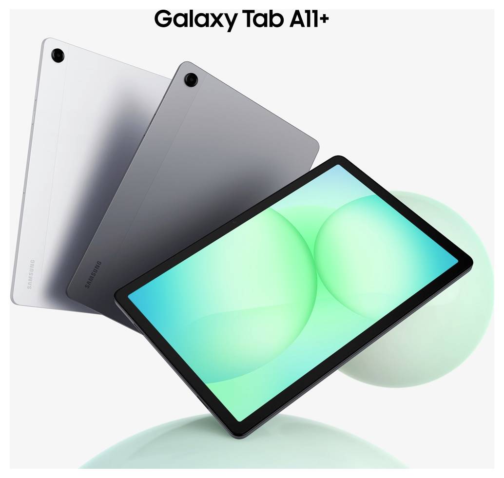 Планшет Samsung Galaxy Tab A11+ WiFi 128 ГБ, серый, 27,9 см (11 дюймов), EEK E (A - G), 2 ГГц, 1920 x 1200 пикселей.
