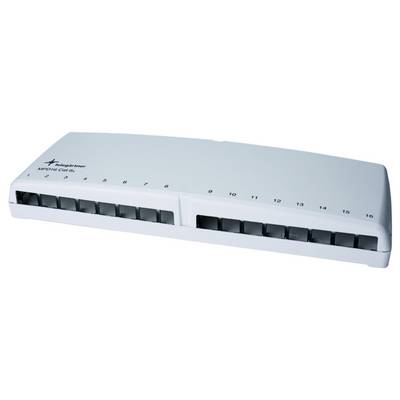 Białe podtynkowe oświetlenie LED typu downlight ze sprężynowymi klipsami i kablem, pokazane wraz z oddzielnym czarnym sterownikiem i przewodami zasilającymi na białym tle.