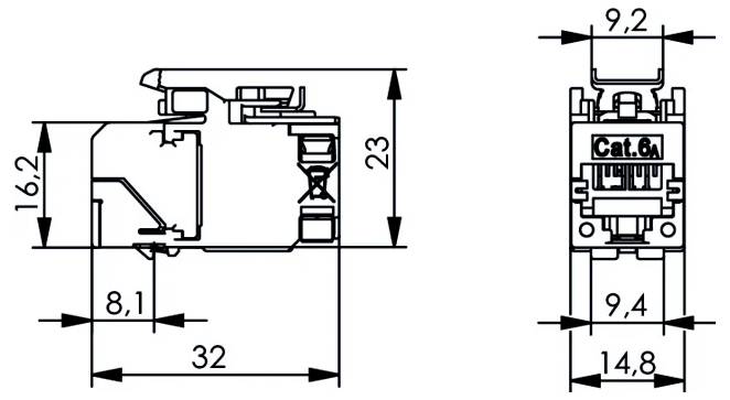 Telegärtner 100023209 Moduł AMJ-SL CAT 6a 1 szt.-1