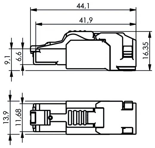 Роз'єм Telegärtner 100040203 чоловічий, RJ45 Роз'єм Telegärtner 100040203 100040203 чоловічий, сріблястий, 1 шт.