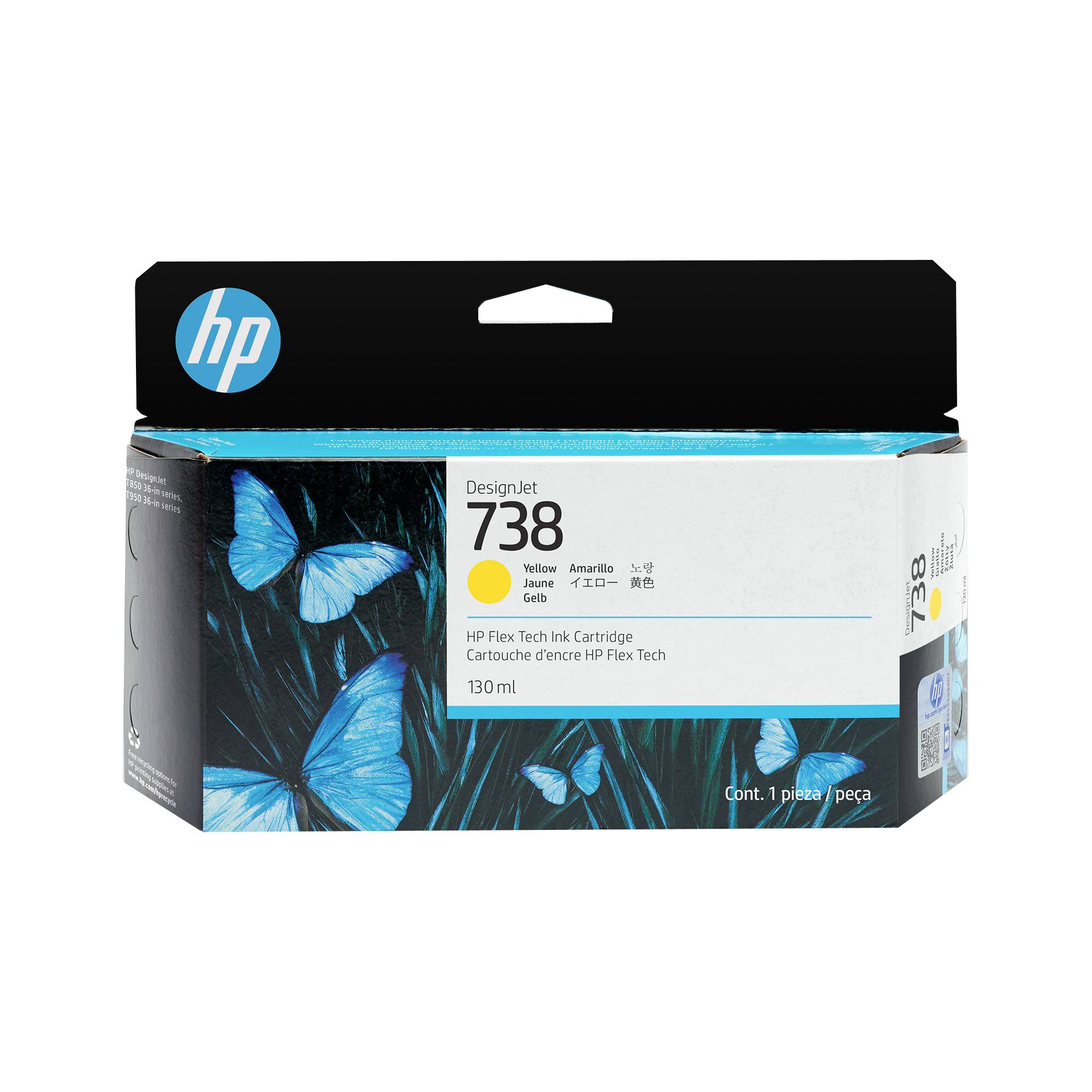HP 738 - 130 ml - Żółty - oryginalny - DesignJet