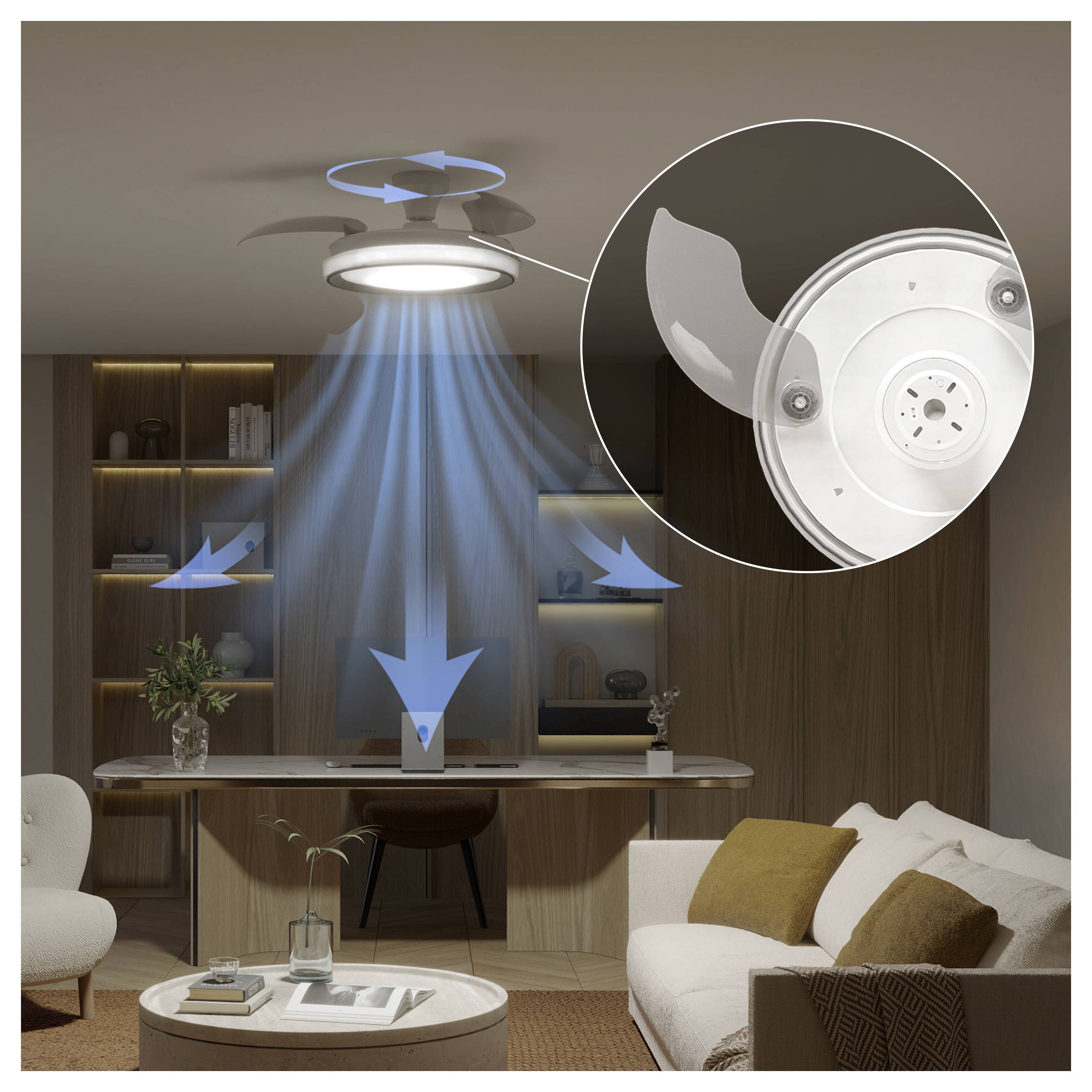 Philips LED Bliss Wentylator sufitowy 28 W pilot zdalnego sterowania, możliwość regulacji natężenia oświetlenia-2