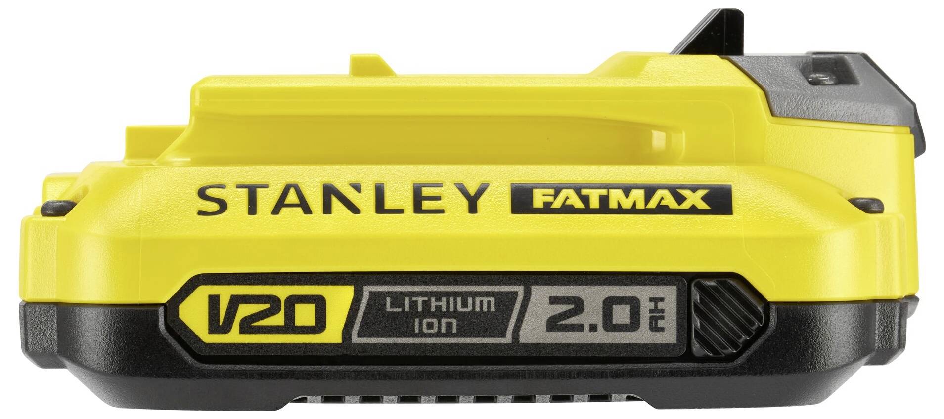 Żółto-czarna paczka baterii Stanley FATMAX V20 Lithium Ion 2.0 Ah.