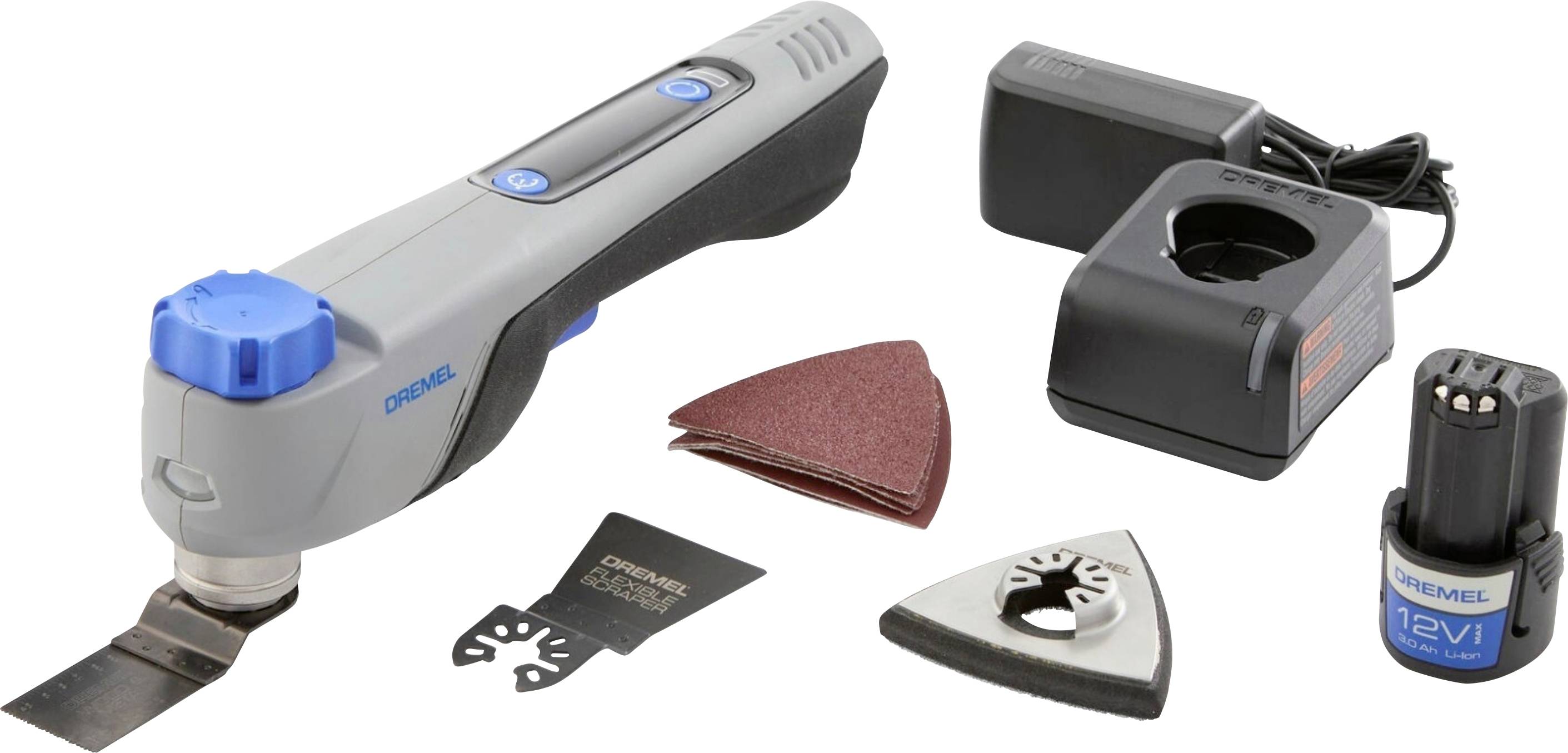 Dremel MM12V-S1 F013CM12JA — беспроводной многофункциональный инструмент с аккумулятором, бесщеточный двигатель.