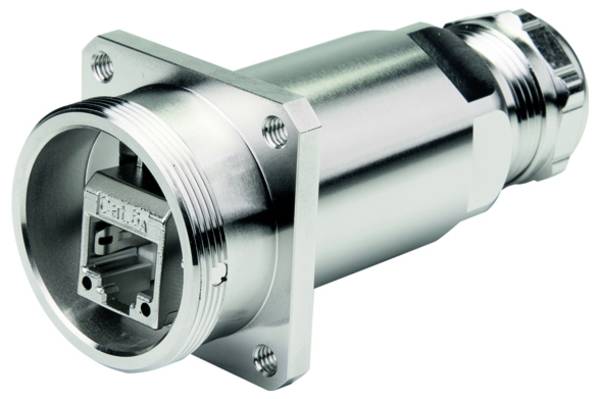 Telegärtner 100007385 Złącze żeńskie kołnierzowe 100007385, RJ45, CAT 6a, piny:8P8C, 1 szt.