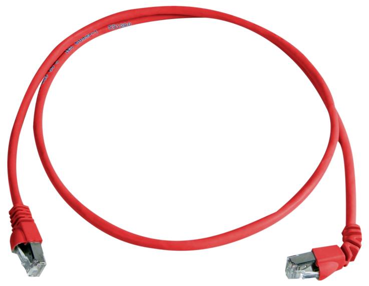 Сетевой кабель Telegärtner 100008014, 1 шт., RJ45, CAT 6a, S/FTP, 0,5 м, красный