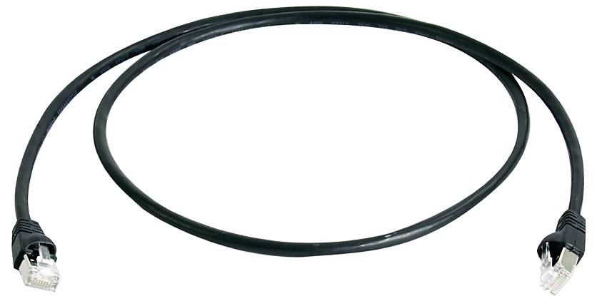 Сетевой кабель Telegärtner 100008391, 1 шт., RJ45, CAT 5e, F/UTP, 2,0 м, черный