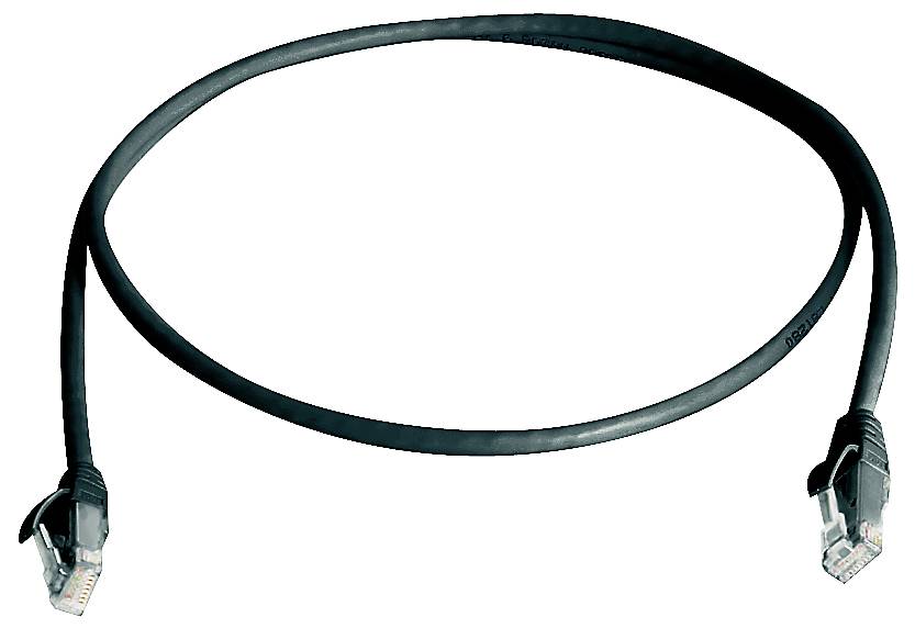 Сетевой кабель Telegärtner 100009086, 1 шт., RJ45, CAT 5e, 10,0 м, черный