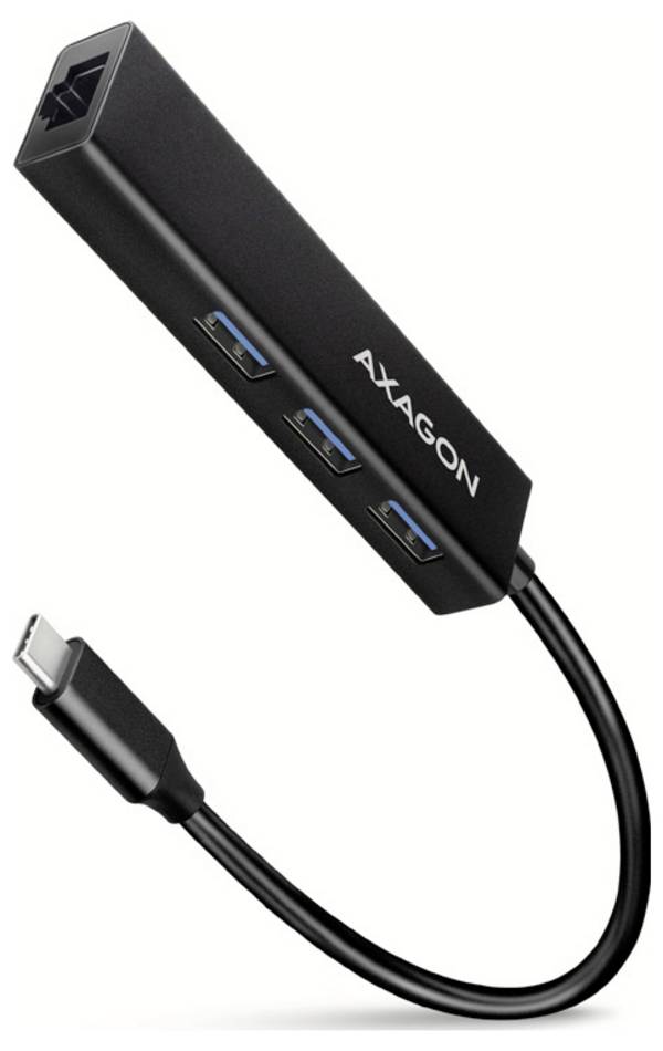 AXAGON HMC-GL3A USB-Hub 4 porty USB-A, RJ45 5 GBit/s