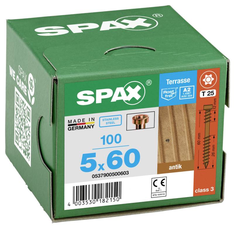 SPAX 0537900500603 Komplet śrub z łbem cylindrycznym 5 mm 60 mm T-STAR plus stal nierdzewna 100 szt.-5