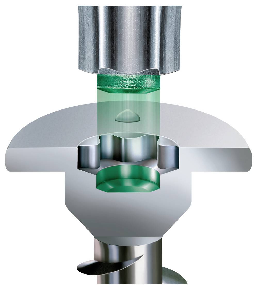 Przekrój poprzeczny ilustracji zespołu zaworu metalowego, pokazujący przepływ płynu przez centralną komorę i dolne wyjście