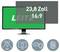 Monitor LEITZ 23,8 cala 16:9 z ikonami redukcji rozświetlenia, ochrony ekranu, komfortu dla oczu i zabezpieczenia przed odciskami palców.