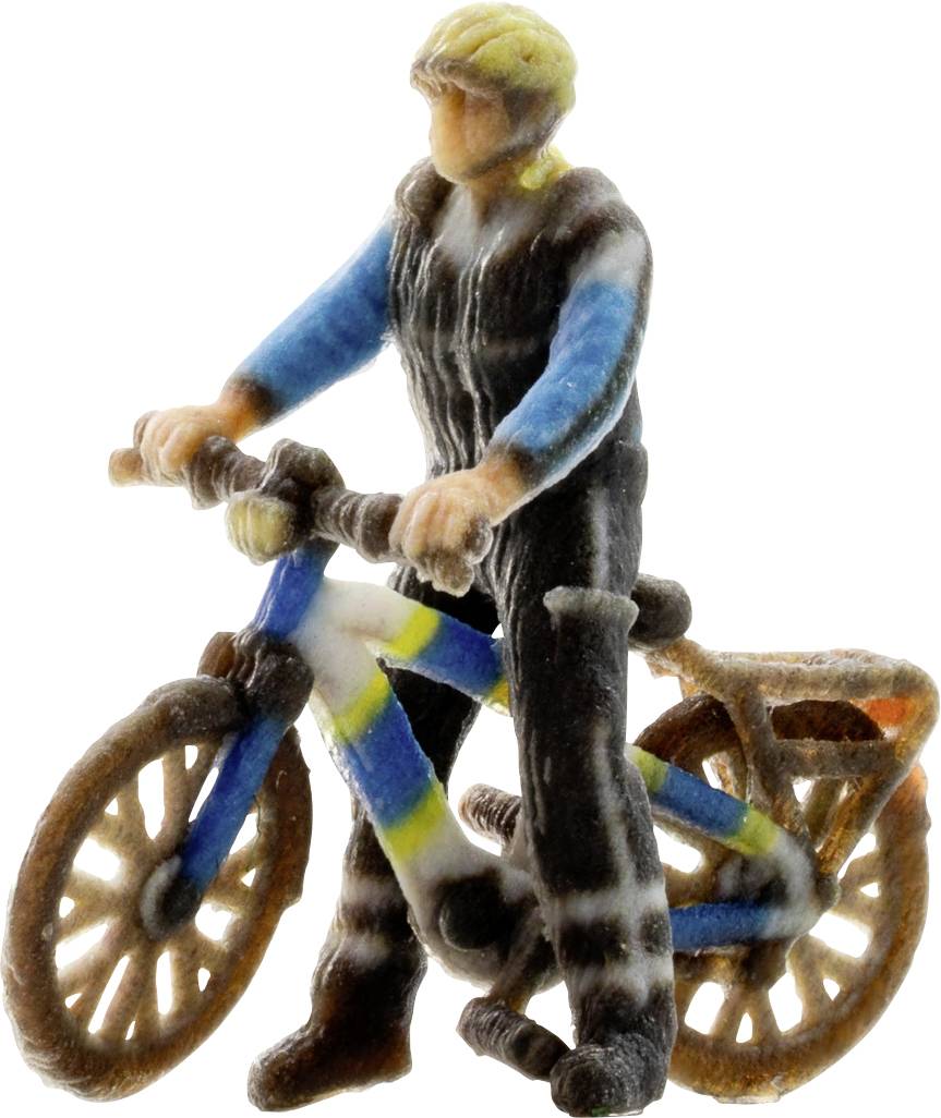 NOCH H0 3D Master Policeman Bike 3D Printed Model, Ready Made Model, Plastic Model, Standing