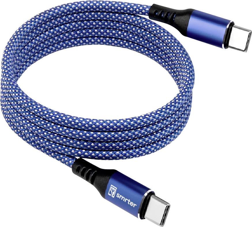 USB-кабель для зарядки Smrter, штекер USB-C®, 1 м, синий MAGNETO_C2C_BL_R