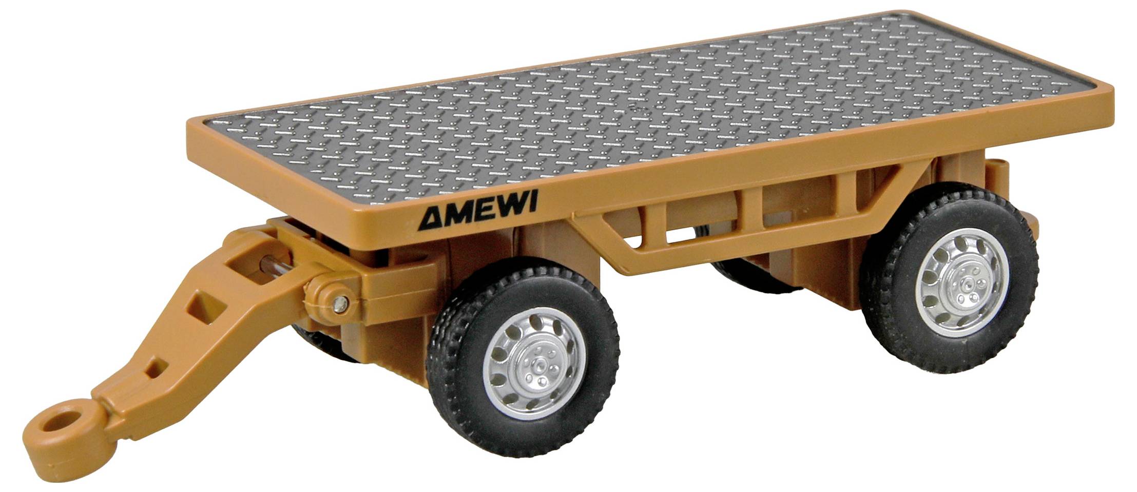 Amewi 22745 Model pojazdu budowlanego Mini wózek widłowy metalowy z przyczepą, proporcjonalny 8-kanałowy 1:64 RTR-8