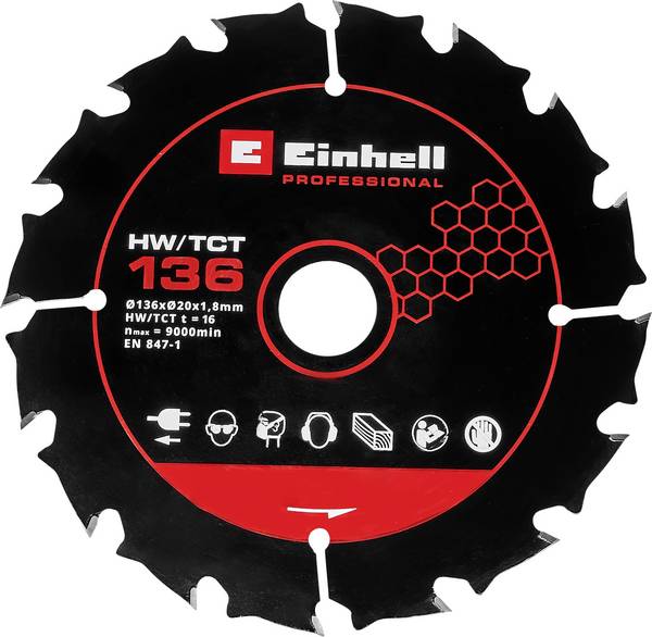 Brzeszczot piły Einhell TCT SAWBL.M-THIN 136x20 16T-P