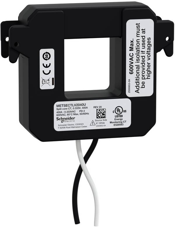 Schneider Electric METSECTLV2040U METSECTLV2040U Przekładnik prądowy do konwersji kabli 1 szt.
