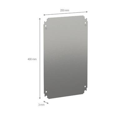 Schneider Electric NSYMM3045 Ocynkowana płyta montażowa - Wymiary: wys. 300 x szer. 450 mm Płytka montażowa stal 1 szt.-1