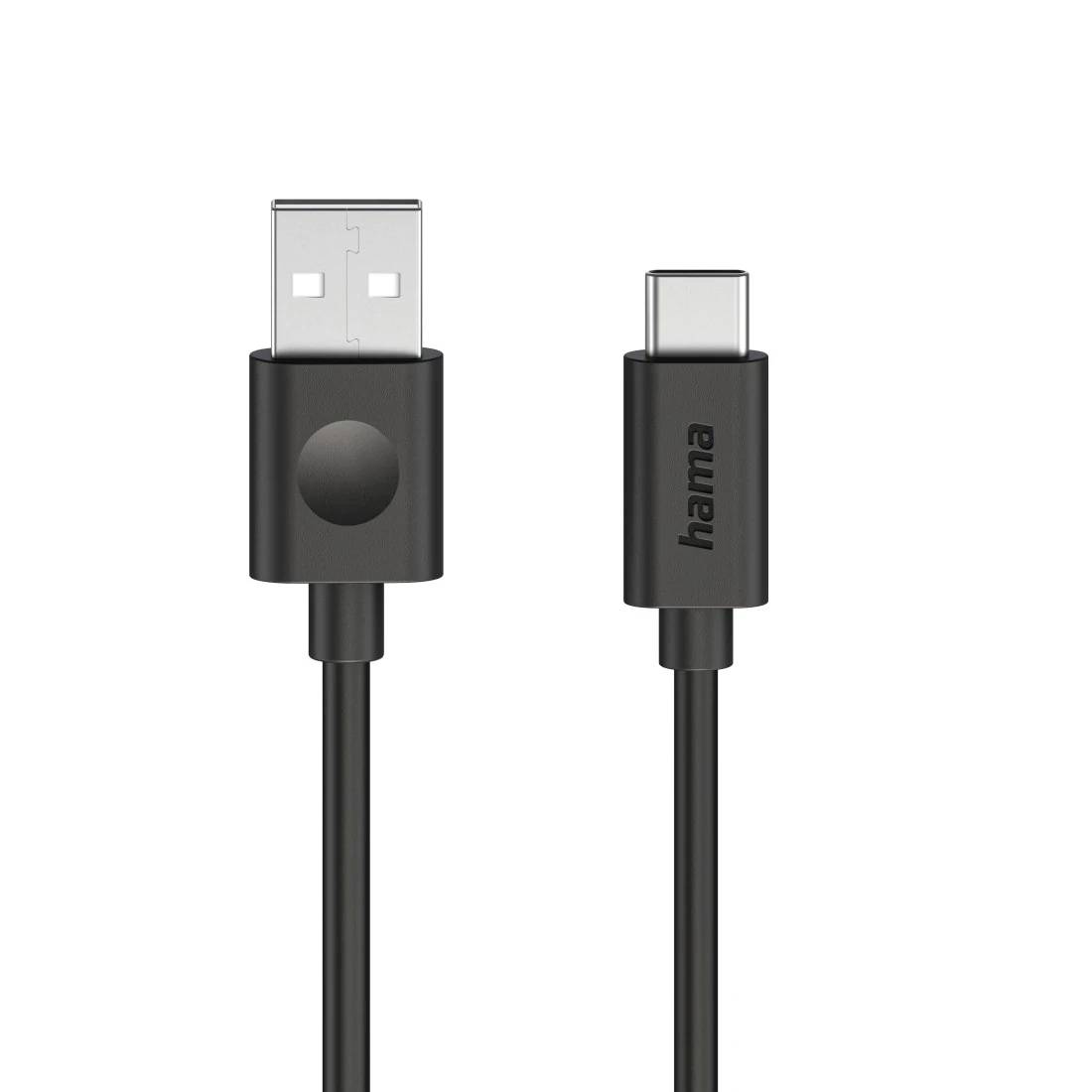 Кабель Hama USB 2.0 «папа» — USB-C®, «папа» — USB-A, 1,2 м, черный, артикул 00086447