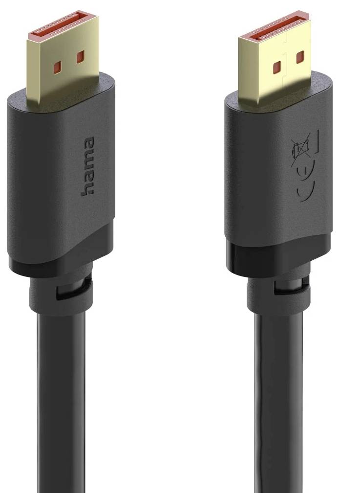 Кабель Hama DisplayPort, роз'єм DisplayPort, 2 м, чорний, 00202032, кабель 16K UHD DisplayPort