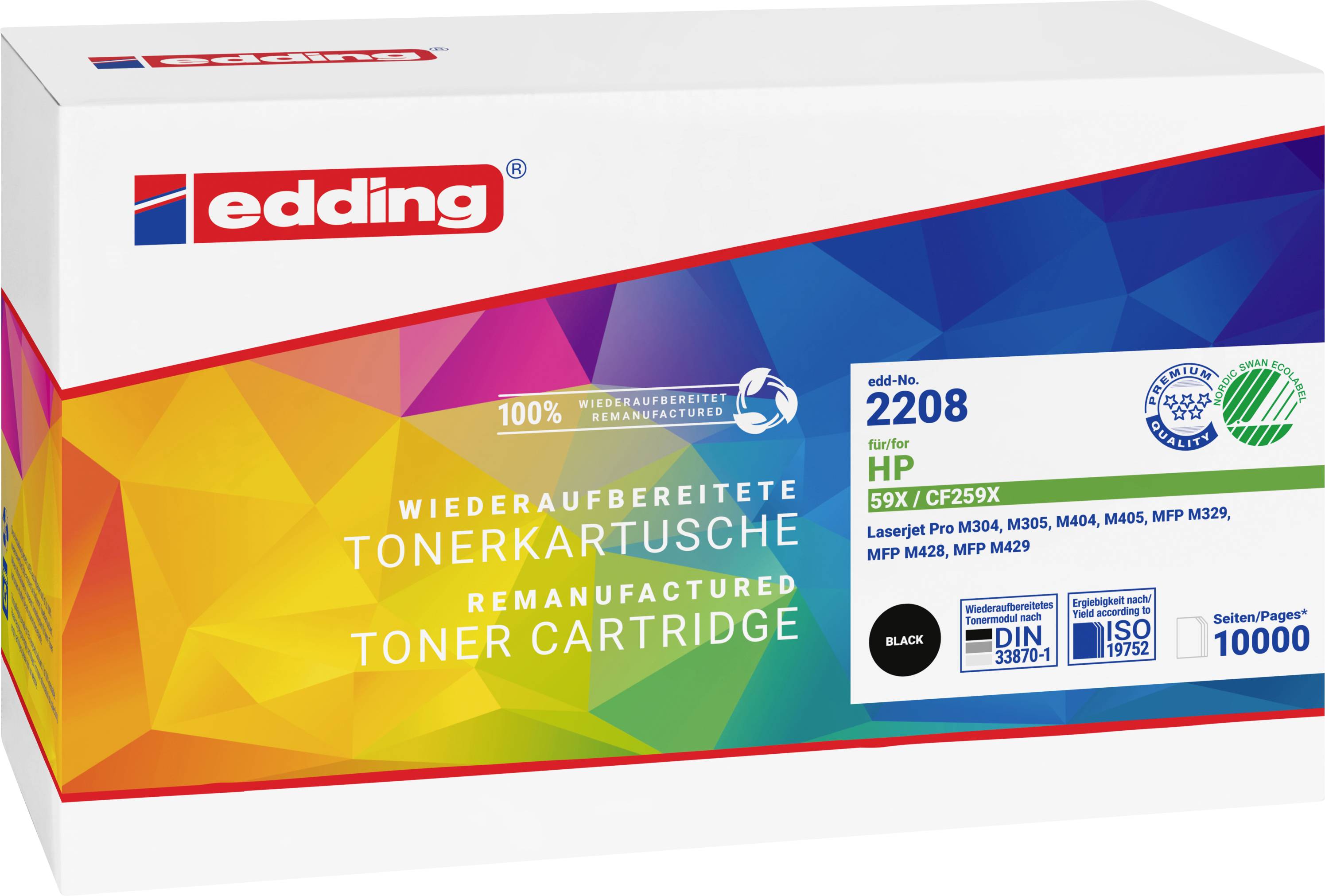 Картридж с тонером Edding HP 59X (CF259X) черный, 10 000 страниц, EDD-2208 18-2208