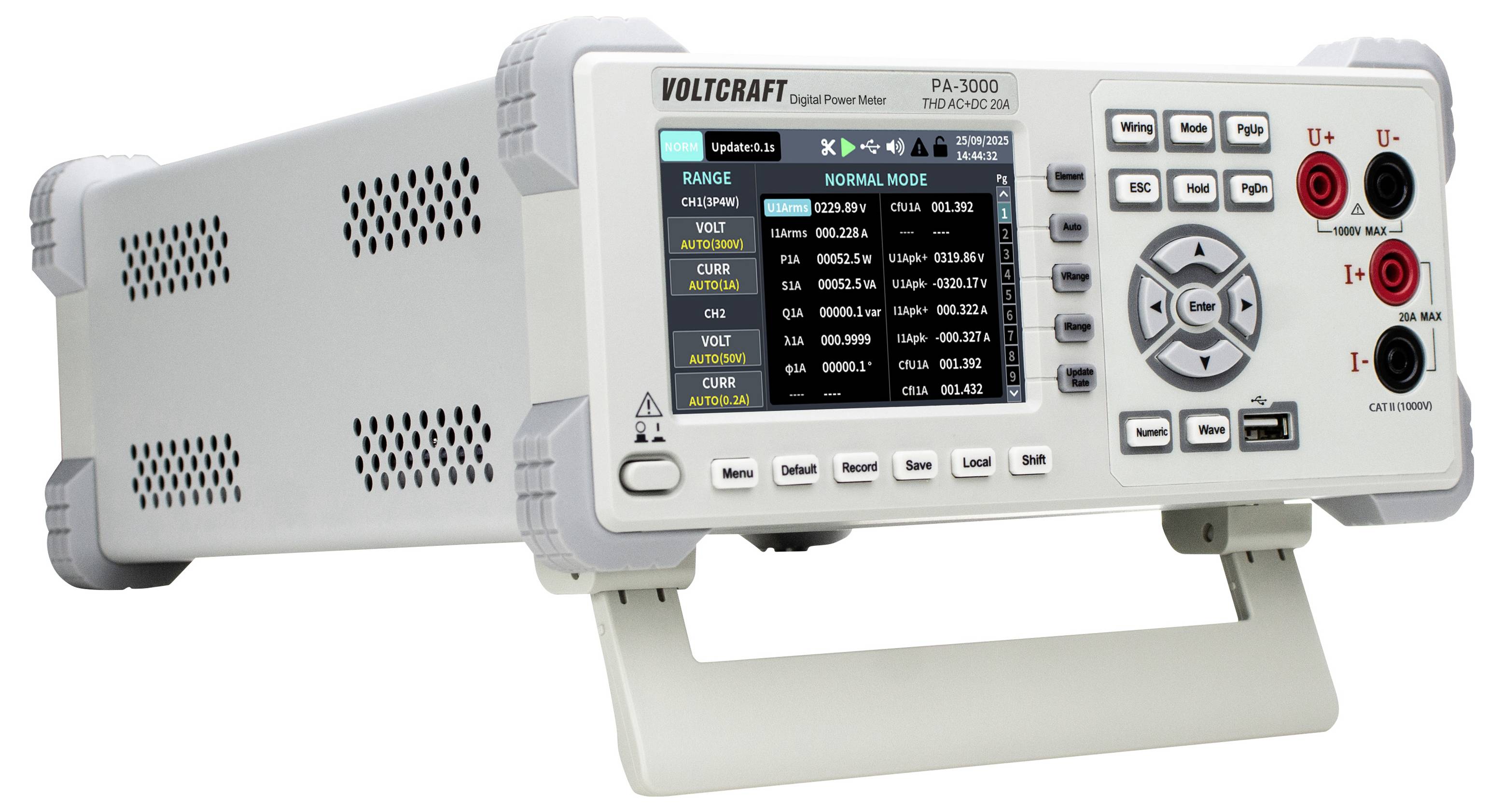 VOLTCRAFT PA-3000 VC-18793625 Аналізатор мережі 24-бітні входи, графічний дисплей