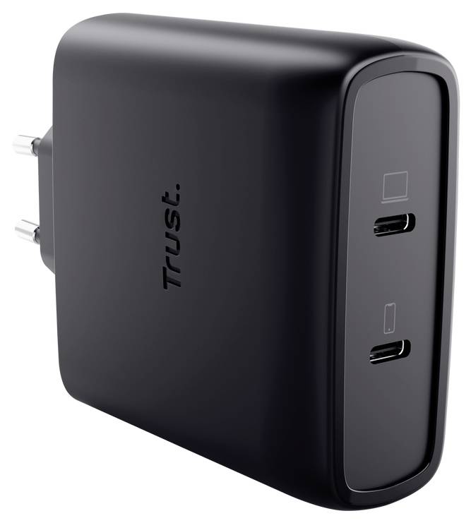 Зарядное устройство Trust Maxo USB 100 Вт PPS, Power Delivery 3.0, Black House GaN