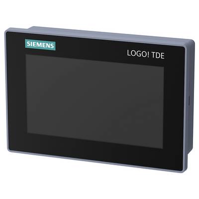 Panel operatorski Siemens LOGO! TDE z ekranem dotykowym o pustym wyświetlaczu i czarną obwódką.