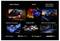 Siatka promocyjna telewizora: Game Master, QLED, natywna częstotliwość odświeżania 144Hz, procesor AiPQ Pro, wielorakie HDR, system Hi-Fi ONKYO 2.1, ekran HVA, Dolby Atmos, Google TV, HDMI 2.1.
