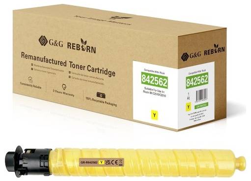 Тонер-картридж G&G Ricoh 842562 жовтий 18 000 сторінок GR-R842562