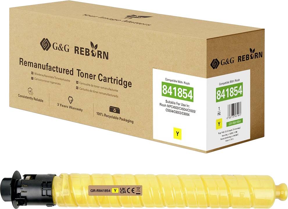 Тонер-картридж G&G Ricoh 841854 жовтий 22500 сторінок GR-R841854
