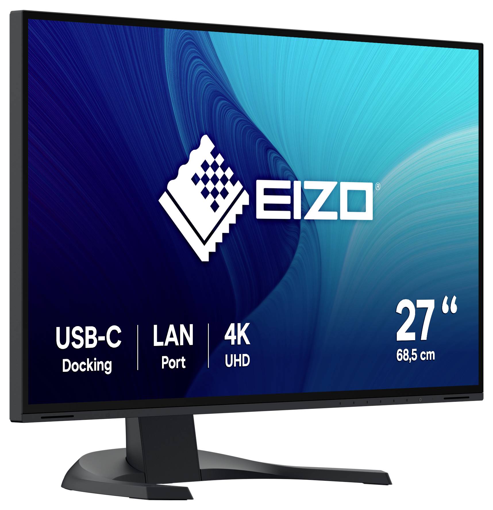 Monitor EIZO 27 cali 4K UHD z dockingiem USB-C i portem LAN.