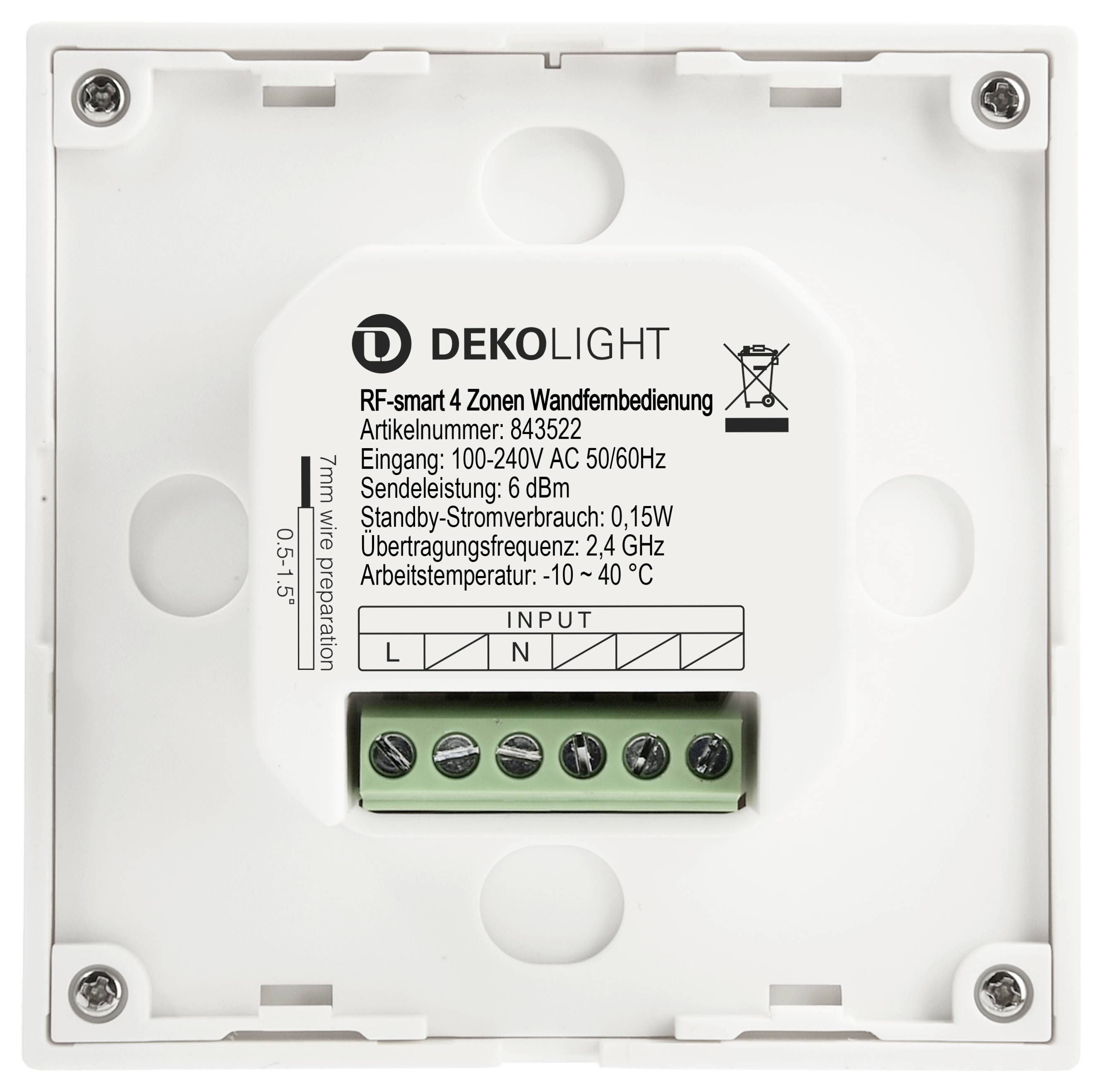 Deko Light RF-smart 843522 Pilot zdalnego sterowania możliwość ściemniania biały-1