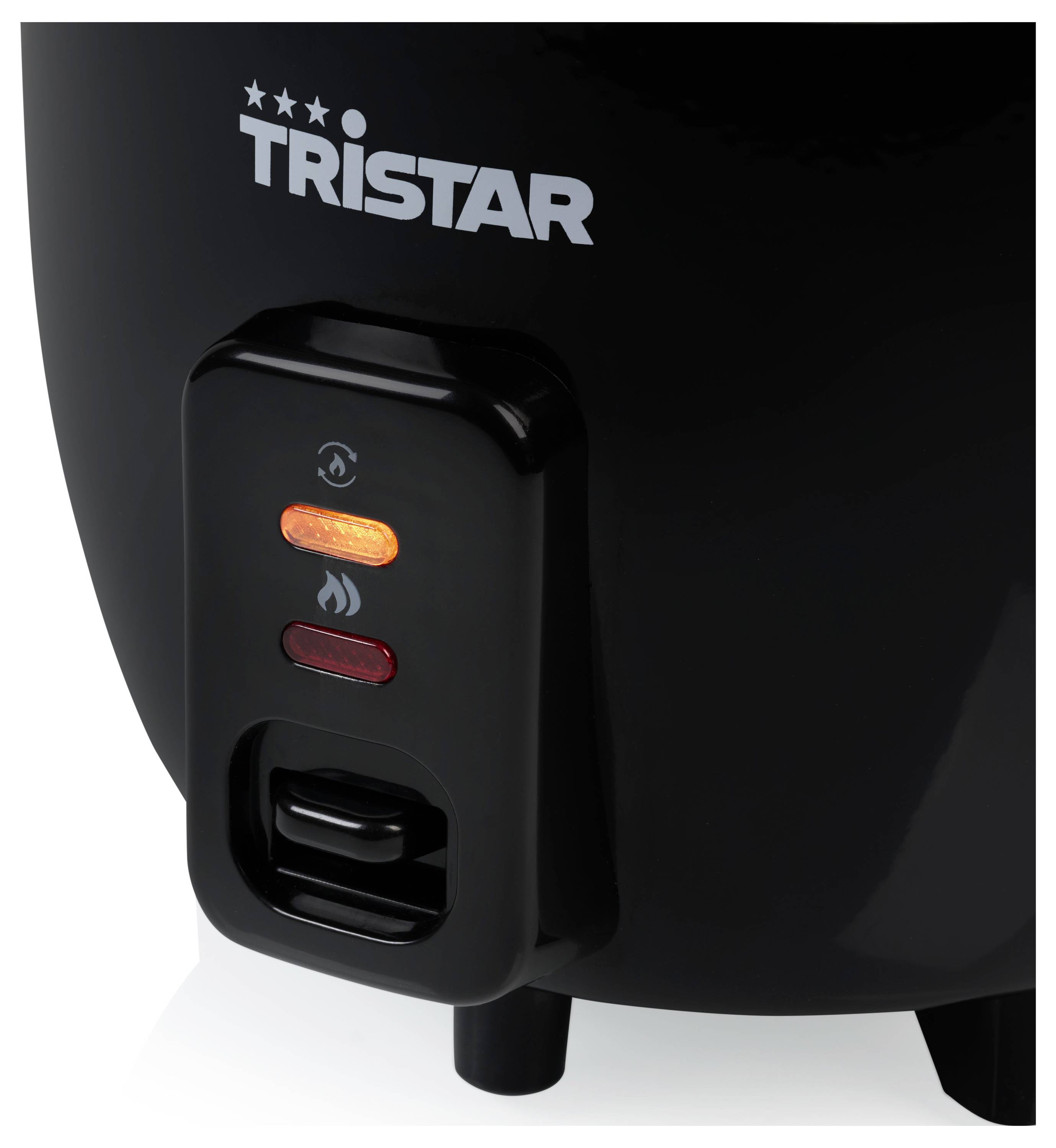 Рисоварка Tristar RK-6141, черная, с антипригарным покрытием, индикатором приготовления, мерной шкалой, стеклянной крышкой, защито