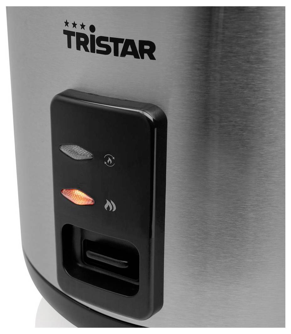 Рисоварка Tristar RK-6147, 500 Вт, 1,5 л, черная/серебристая, с антипригарным покрытием, индикатором приготовления, мерной шкалой,