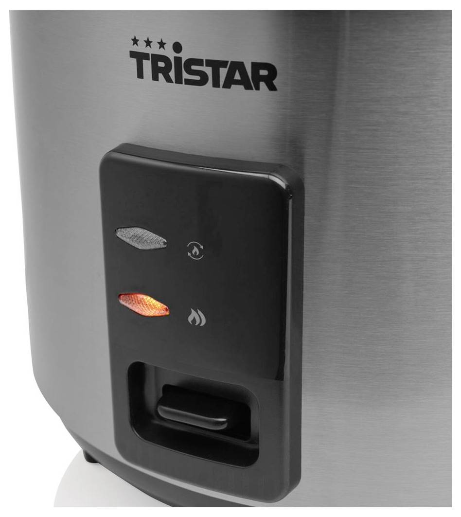 Рисоварка Tristar RK-6148, 700 Вт, 1,8 л, черная/серебристая, с антипригарным покрытием, индикатором приготовления, мерной шкалой,