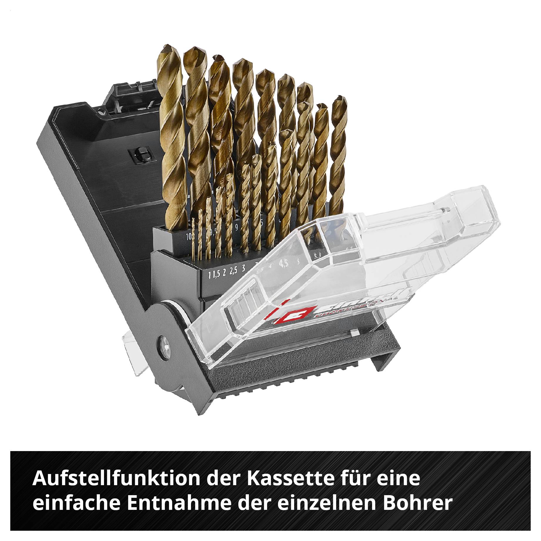 Einhell 249019 HSS-Co Zestaw wierteł krętych do metalu 1 mm, 1.5 mm, 2 mm, 2.5 mm, 3 mm, 3.5 mm, 4 mm, 4.5 mm 1 zest.-7
