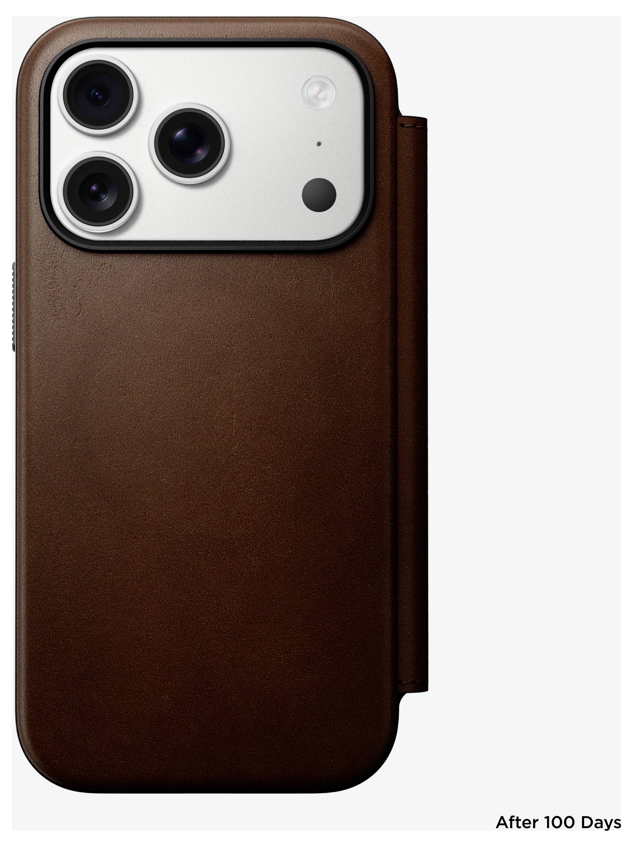 Nomad Magn. Leather Back MagSafe iPhone Leder Case iPhone 17 Pro brązowy NM014384858-4