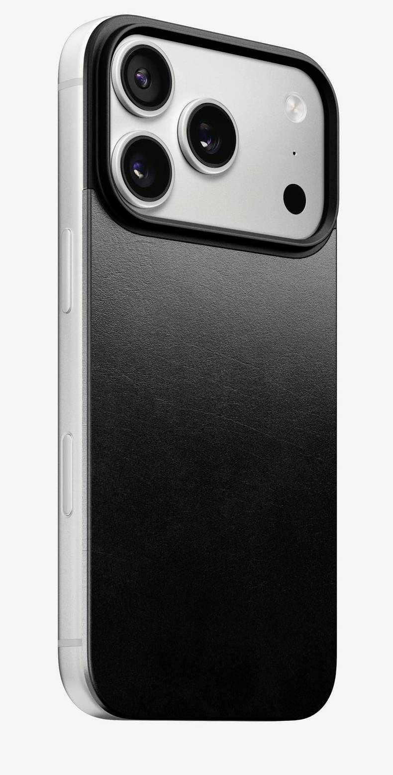 Nomad Magn. Leather Back MagSafe iPhone Leder Case iPhone 17 Pro czarny NM014414858-0