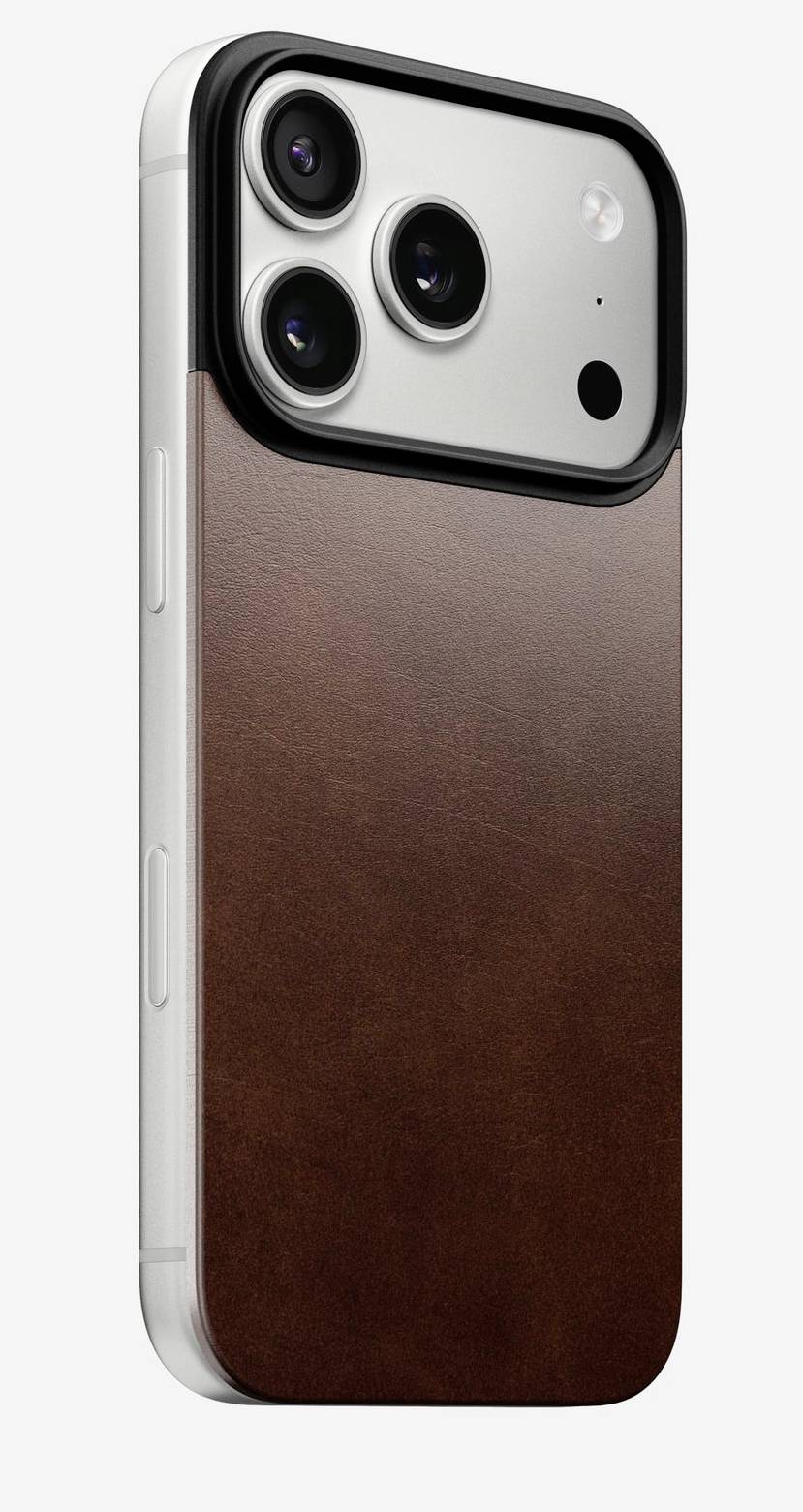 Nomad Magn. Leather Back MagSafe iPhone Leder Case iPhone 17 Pro brązowy NM014407858-0