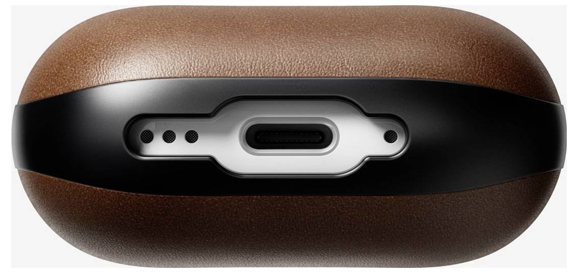 Pokrowiec ochronny na ładowarkę Nomad Modern Leather Case Airpods 4 brązowy-11