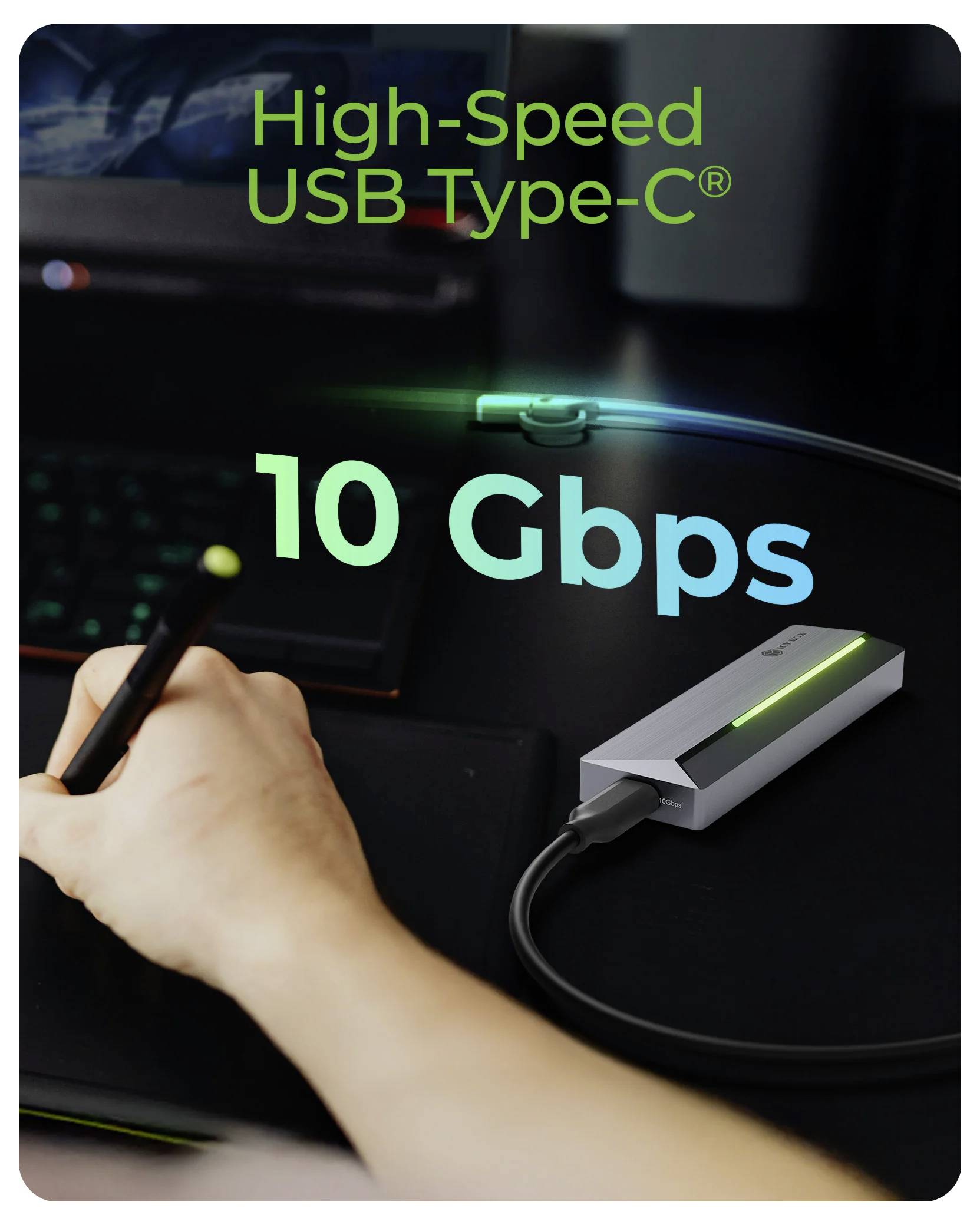 ICY BOX IB-1826MCL-CU31 Obudowa M.2 SSD USB-C® 10 GBit/s M.2 PCIe NVMe, M.2 SATA 2230, 2242, 2260, 2280 61188-3