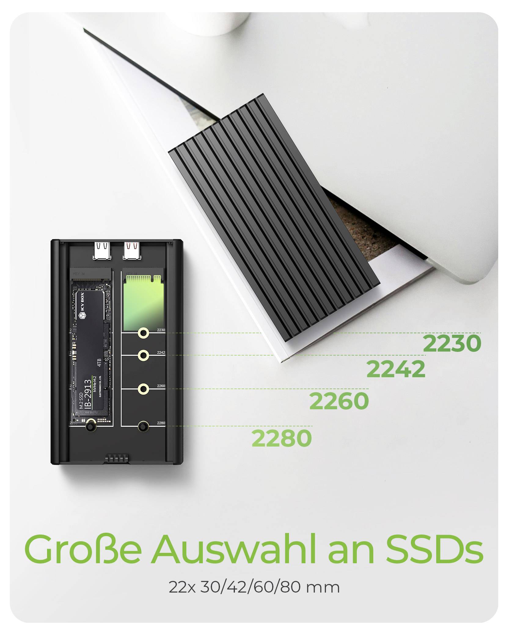 Duży wybór dysków SSD<br>22x 30/42/60/80 mm
