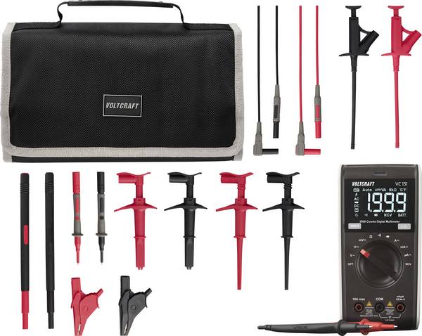 Multimetr VOLTCRAFT VC-131 z przewodami pomiarowymi MLSet-100 i etui