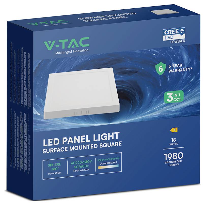 Накладной светодиодный светильник V-TAC VT-60018CCT 104986