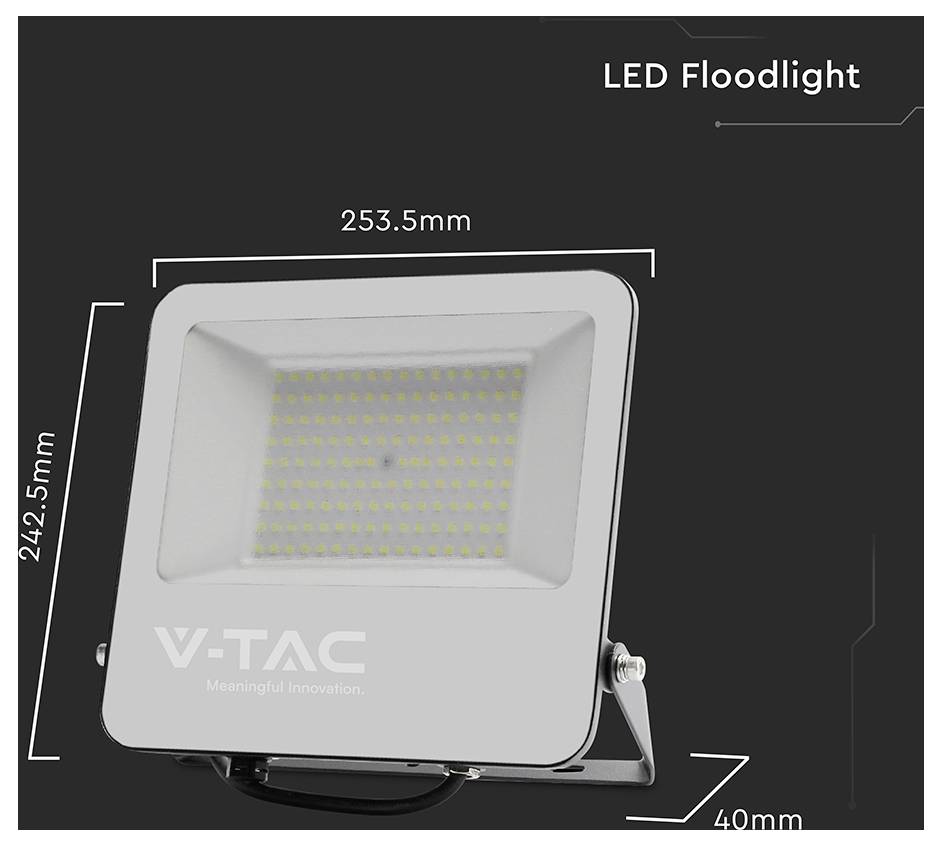 V-TAC VT-44106 23700 Світлодіодний прожектор EEK: C (A - G) 100 Вт Колір світлодіода: Білий